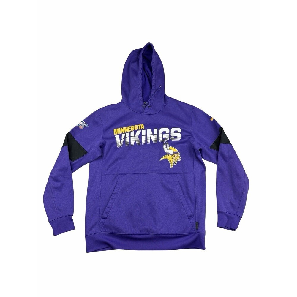 NFL Nike On Field Minnesota Vikings Men’s Hoodie Purple Fleece Sweatshirt Size M